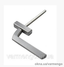 Ручка оконная с узкой розеткой, серебро, RAL 9006.